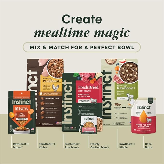 Instinct Freeze-Dried Meals, FreshDried Bites, Natural Food, Grain-Free - Cage-Free Chicken, 14 oz. Bag