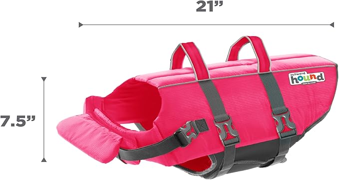 Outward Hound Granby Splash Pink Dog Life Jacket, XL