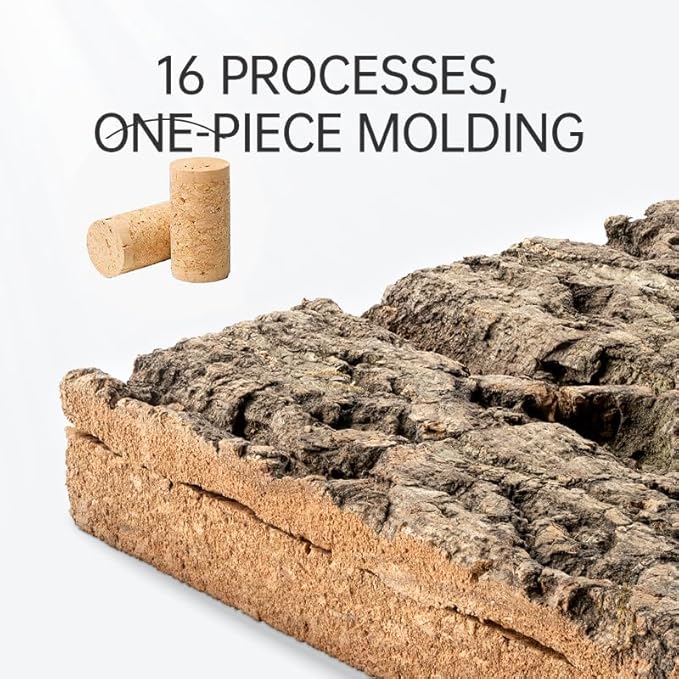 Natural Reptile Cork Tile Background – Tree Bark Terrarium Decoration and Climbing Wall Mat for Lizards, Snakes, Frogs, Turtles – Enhances Habitat, Climbing, and Display (49 * 23.7cm)