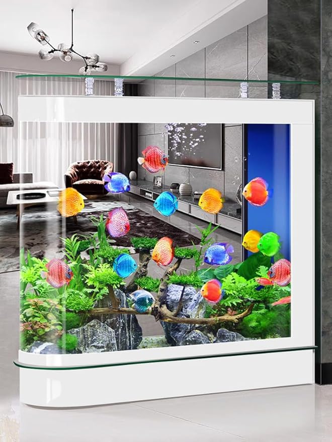 Aquarium 126 Gallon Large Fish Tank Kit, Includes LED Lighting and Accessories