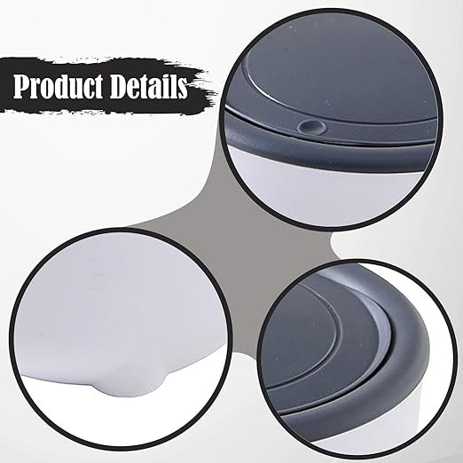 Cat Litter Trash Can Pet Bin,Lightweight,Portable,Sturdy,Garbage Can with Press Type Lid Pet Accessories, Gray
