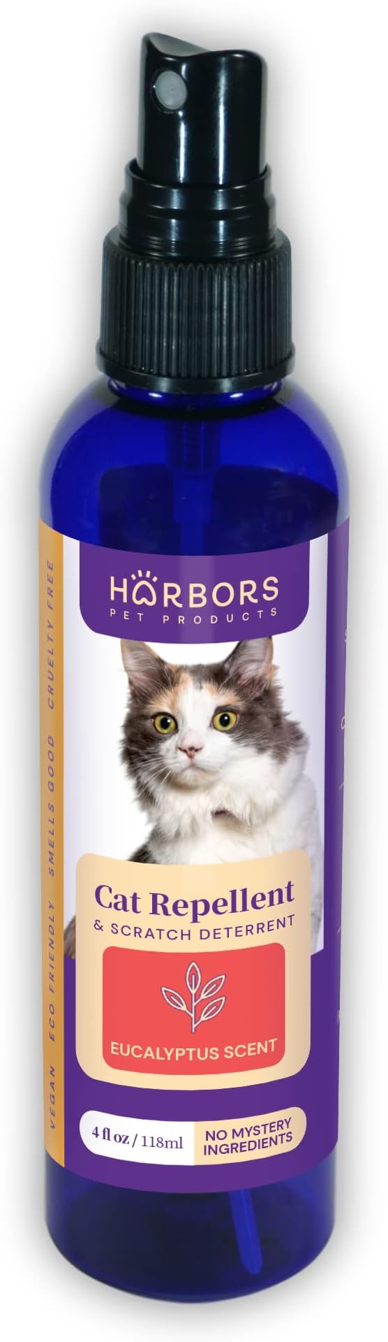 Harbor's Pet Products Harbors Cat Scratch and Chewing Deterrent Spray - 4 oz / 118 ml | Formulated with Essential Oils | 100% Satisfied or Return (Eucalyptus)