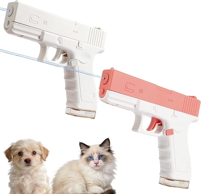 2 Pack Squirt Spray for Cats Dogs Training Squirt for Cats Deterrent Water Spray Pistols for Dogs Pets Training, Detachable Water Tank Design for Reduced Leaks