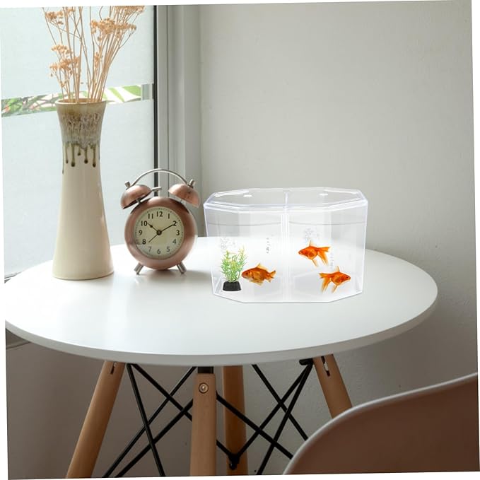 Transparent Fish Breeding Tank with Removable Divider Isolation Box for Fish Easy to Clean Hatchery Incubator for Protecting Home Aquarium