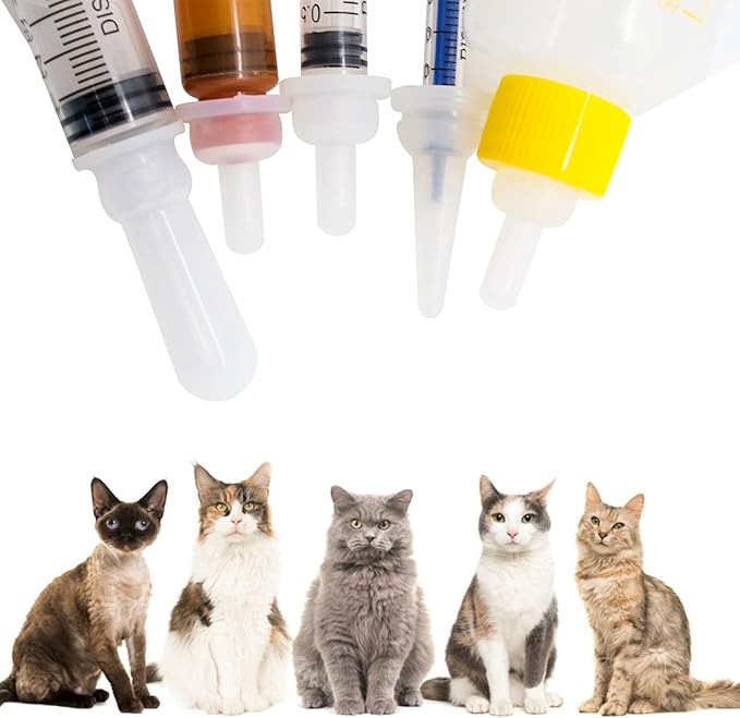 Puppy Kitten Bottle for Nursing, Newborn Baby Dog Cat Rabbit Feeding Bottles with Nipples Feeder Kit