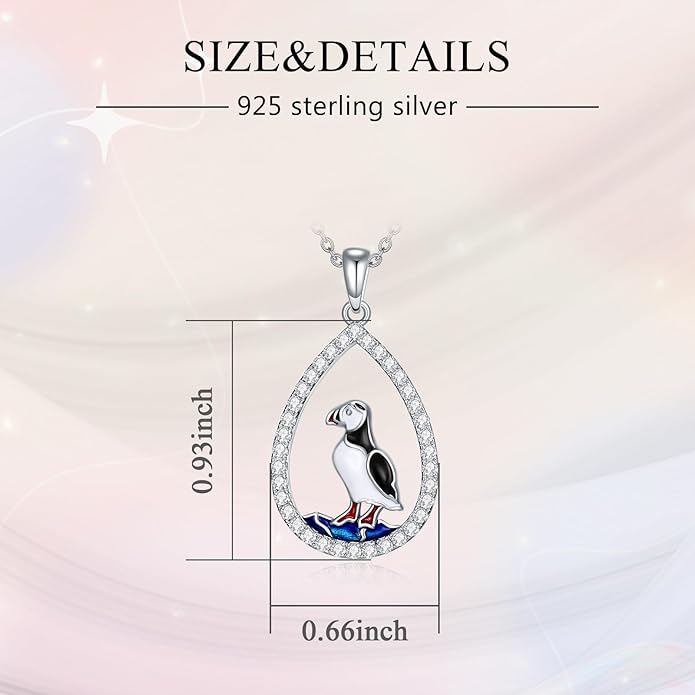 KZX Cat/Dog/Phoenix/Eagle/Whale/Shark/Puffin/Starfish/Chicken/Butterfly/Owl/Bee/Frog/Seahorse Necklace Sterling Silver Animal Pendant Jewelry Gift for Women