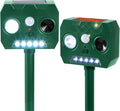 Solar Ultrasonic Animal Repellent Outdoor, 4 Pack Cat Squirrel Raccoon Bird Dog Deer Repellent Devices with PIR Motion Sensor ＆ LED Flash, Waterproof Animal Deterrent for Garden Yard Farm