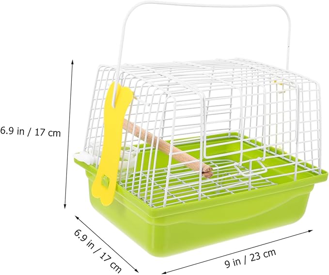 Portable Metal Parrot Carrying Cage Lightweight Bird Carrier Travel Handheld Conure Bird Cage for Hiking Camping Trips Sightseeing