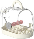 Clear Bird Transport Cage for Travel Outdoor Bird Carriers Cage with Waterer Bottle Safe Parrot Carrying Box Birdcage