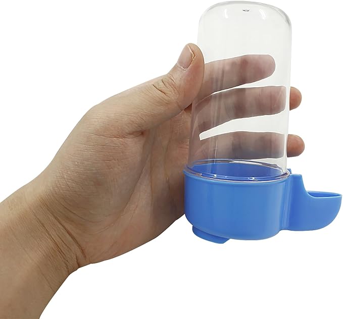Uenhoy 2 Pcs Bird Feeder Plastic Parrot Drinker Water Feeder Bird Food Dispenser for Cage Watering Supplies for Parrot, Parakeets, Budgie, Lovebirds, 200ml/6.76 fl oz