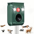 Cat Repellent Outdoor, Solar Animal Repellent Ultrasonic Animal Repeller Motion Activated Waterproof Skunk Deer Raccoon Squirrel Cat Deterrent Outdoor for Yard Garden Farm