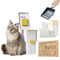 Cat Waste Trash Can +Litter Bag(3 Rolls Cat Waste Bag + 6 Deodorizing Bags+3 Pice Cable Tie) + Litter Scoop