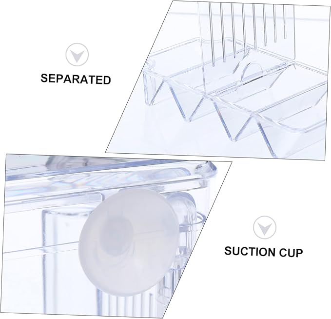 POPETPOP Breeding Tank Aquarium Isolation Box for Fish Cup Design for Betta and Guppy Hatchery Made from Material Easy to Install Observation of Fish Conditions