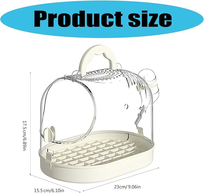 Portable Clear Bird Parrots Transport Cage Window Ventilated Carriers Bag Breathable Bird Carriers Travel Bag