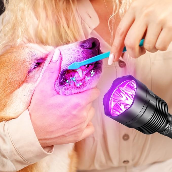 UniqueFire UV500 395nm Flashlight with 5 LEDs Suitable for Pet Urine Finding & Mineral, Antique Detection, Scorpion Search, etc