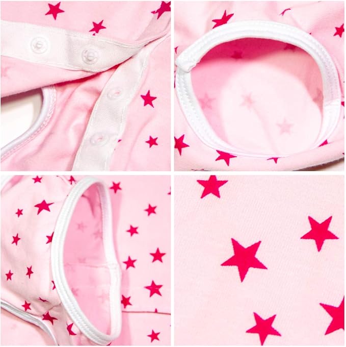 Dog’s Recovery Suit Post Surgery Shirt for Puppy, Wound Protective Clothes for Little Animals(Pink Stars-s)