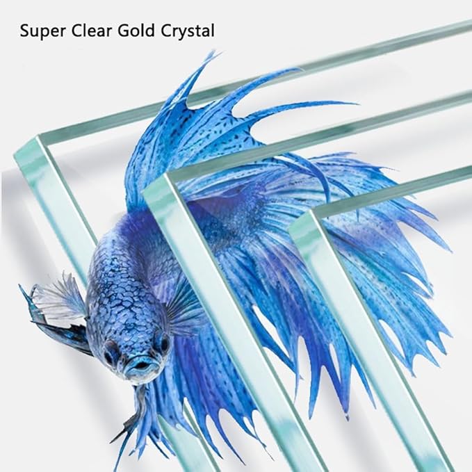 1.5 Gallon Aquarium Fish Tank，Rimless Aquarium Tank，8.7" L × 5.9" W × 6.7" H