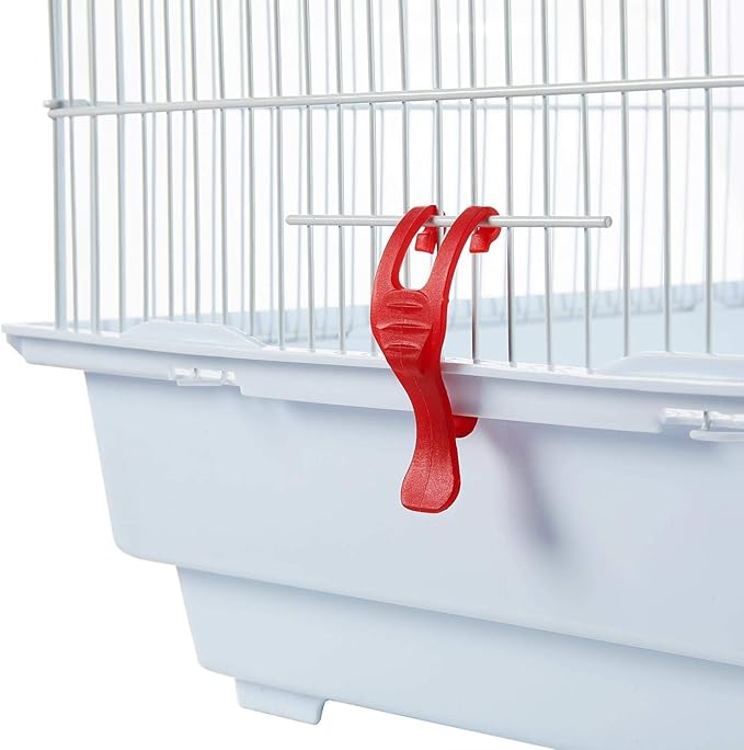 Topeakmart Open Top Medium Parrot Flight Bird Cage for 2 Parakeets, White