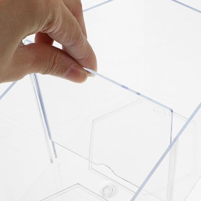 POPETPOP Mini Acrylic Fish Breeding Tank: Transparent Fish Breeding Box with Divider - Small Aquarium for Shrimp