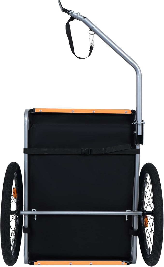 Large Dog Bike Trailer, All-Terrain Pet Carrier, Cargo Carrier, Durable Steel Frame for Travel, Cycling, Outdoor Adventures