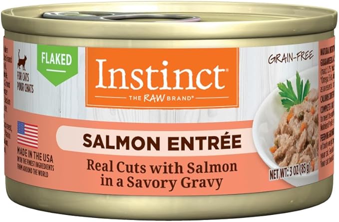 Instinct Flaked Entrée Wet Canned Cat Food - Salmon, 3 Ounce (Pack of 24)