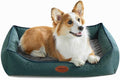 Orthopedic Dog Beds for Medium Dogs, Durable Egg Crate Foam Sofa Dog Bed wit Washable Removable Cover,Waterproof Lining,Pet Bed for Large Dogs (Olive Green, 31.5" L x 25.2" W x 7" Th)
