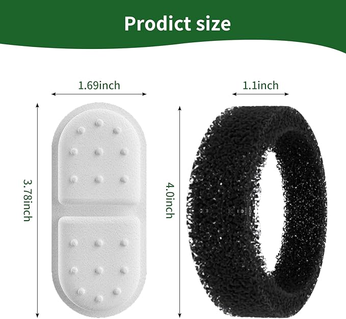 4 Pack Replacement Filters/Sponges - Individually Packaged-Applicable to Cat Water Fountain Stainless Steel 108oz/3.2L, APAUK Automatic Pet Fountain Dog Water Dispenser