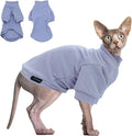 Sphynx Cat Clothes Hairless Cat Sweater Shirt Soft Warm Long Sleeves Pullover Pet Clothes Pajamas Dog Cloth for Small Dogs Kitten Clothes Pet Sweaters (Light Purple, XL)