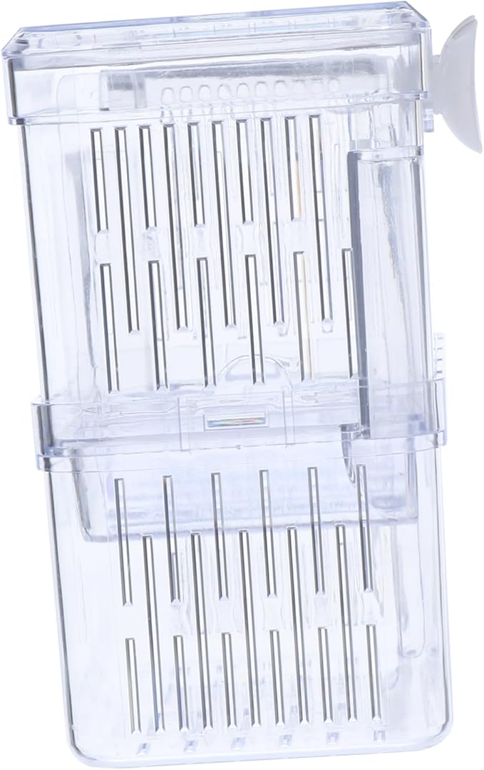 POPETPOP Breeding Tank Aquarium Isolation Box for Fish Cup Design for Betta and Guppy Hatchery Made from Material Easy to Install Observation of Fish Conditions