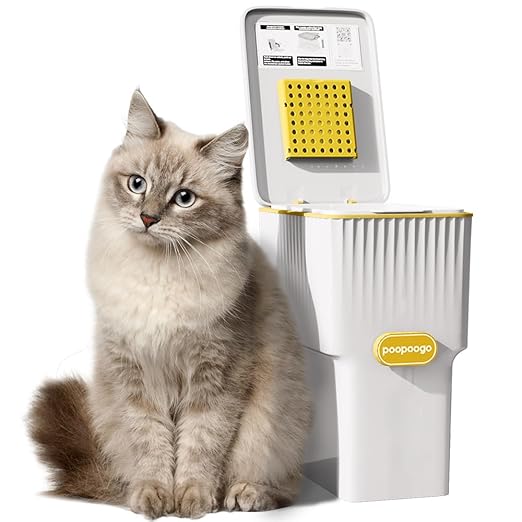 Cat Waste Trash Can + XXL Stainless Steel Litter Scoop