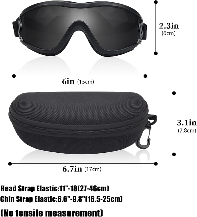 Dog Sunglasses Pet Goggles for Medium Large UV Protection Wind Protection Dust Protection Adjustable Strap Dog Glasses Suitable for Snow Beach Motorcycle
