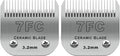 2 Pack Detachable Pet Dog Grooming Clipper Ceramic Blades,Compatible with Andis Size-7FC Cut Length 1/8"(3.2mm),Compatible with Oster A5 Wahl KM10 Series Clippers