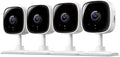Tapo 1080P Indoor Wired Security Camera - Works as a Baby & Pet Monitor, Motion Detection, 2-Way Audio, Siren, Night Vision, Subscription-Free Local or Optional Cloud, Works with Alexa, C100(4-Pack)