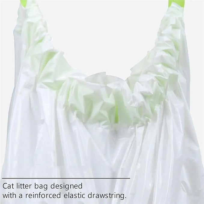 7-Piece Set Thickened Cat Litter Bags with Filter Holes, Large Capacity Drawstring Waste Bags(79 x 45.7cm)