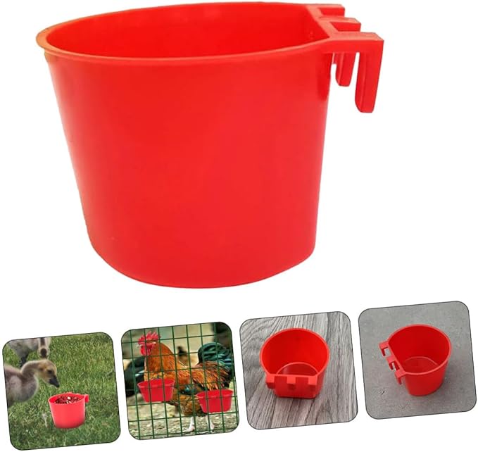 Beaupretty 20pcs Bird Cage Cups and Pet Feeder Bowls Plastic Small Feeding Watering Supplies for Birds, Pigeons, and Poultry Hanging Seed Feeders for Cage Use