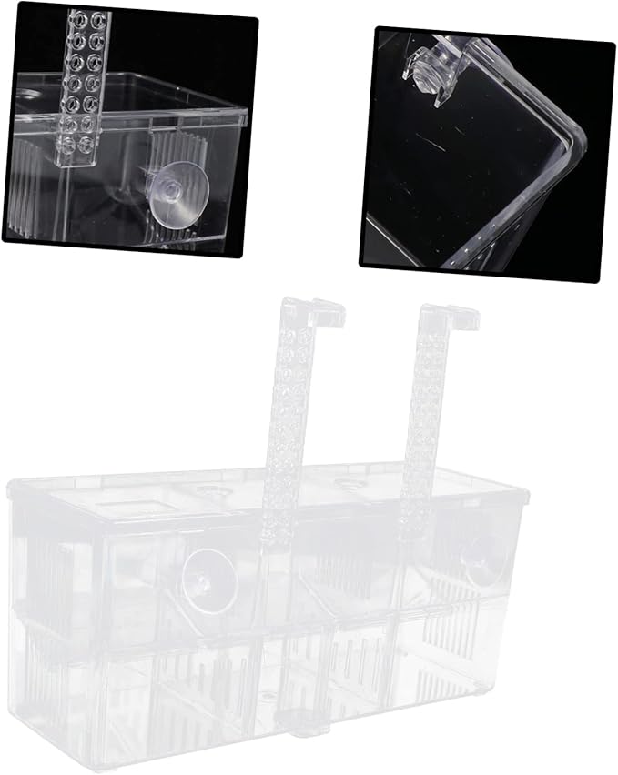 Yardwe Hanging Type Fish Breeding Box Aquarium Isolation Container for Fry Shrimp Incubator with Easy Installation Environment for Increased Fertility Sturdy
