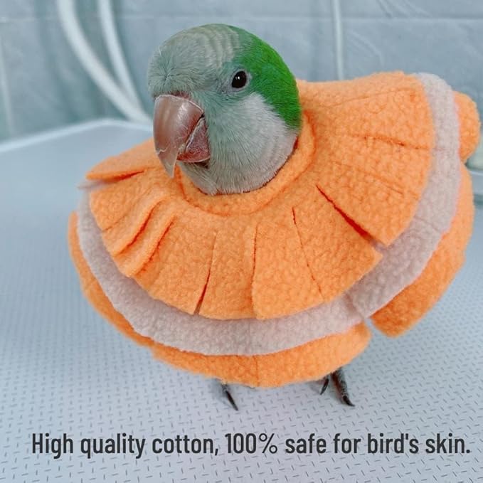 Bird Collar Anti Bite Elizabethan Recovery Cone, Bird Neck Protector for Feather Plucking, Bird Neckwear Full Body Shield for Parakeet Color Randomly (Budgier)