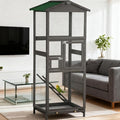 Indoor and Outdoor Aviary House, Wooden birdcages Bird Cage with Pull Out Tray and Wooden Bird cage Two Doors, Spacious Multi-Level Design for Small Birds Like Parakeets, Canaries