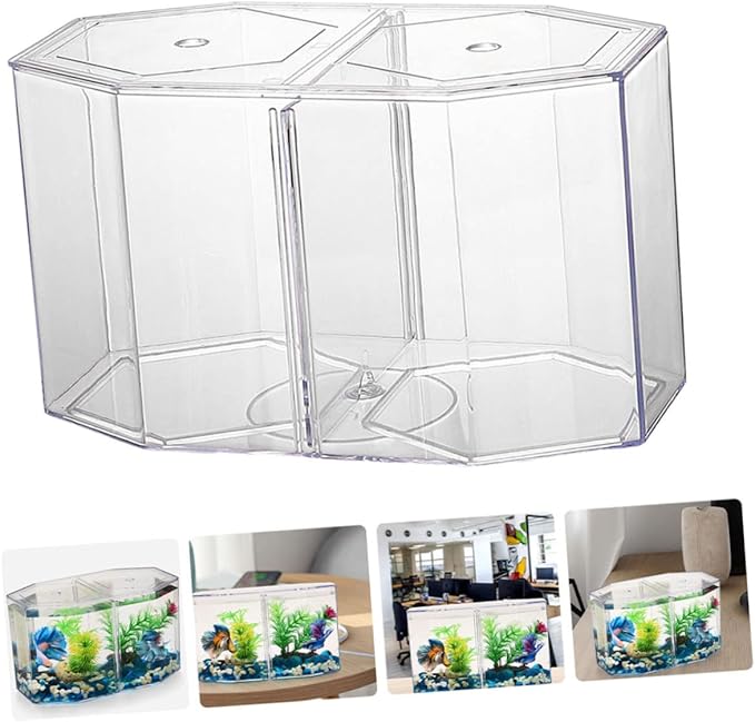 TOYANDONA Professional Isolation Box for Betta Fish Multi-Function Transparent Breeding Tank for Juvenile Fish Safety Household Incubation Aquarium Supply