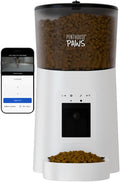 Penthouse Paws Smart HD Automatic Pet Feeder, 6L Dry Food Capacity, 1080p Camera, 2-Way Audio, Scheduled Meals, Backup Power, Easy to Clean, Anti-Jam Design for Cat & Dog, White