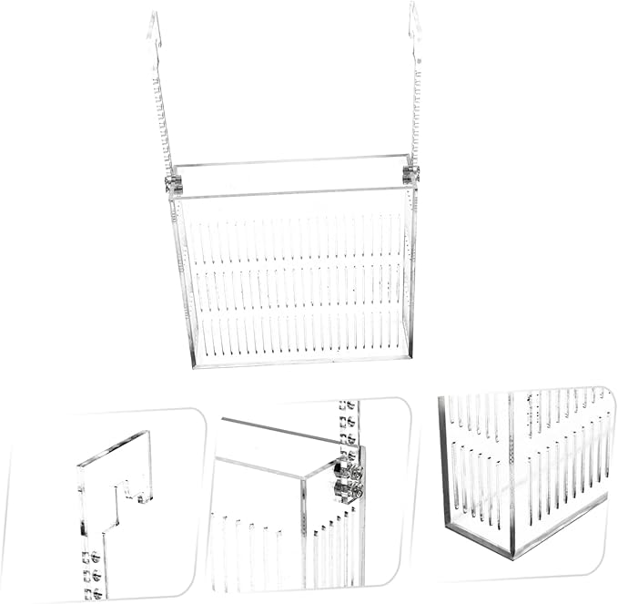 Hanging Fish Breeding Box Isolation Tank for Aquarium Fry with Hook Design Lightweight Portable Fish Tank Accessory for Improved Newborn Survival