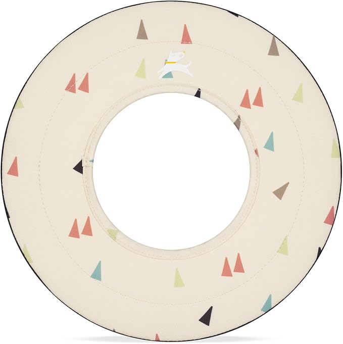 OllyDog Mini Super Flyer Dog Frisbee Toy, 9" – Durable, Lightweight & Water-Resistant Flying Disc – Soft on Teeth & Gums – Floats on Water – Outdoor Fetch Toy for Medium & Large Dogs (Terrazzo)