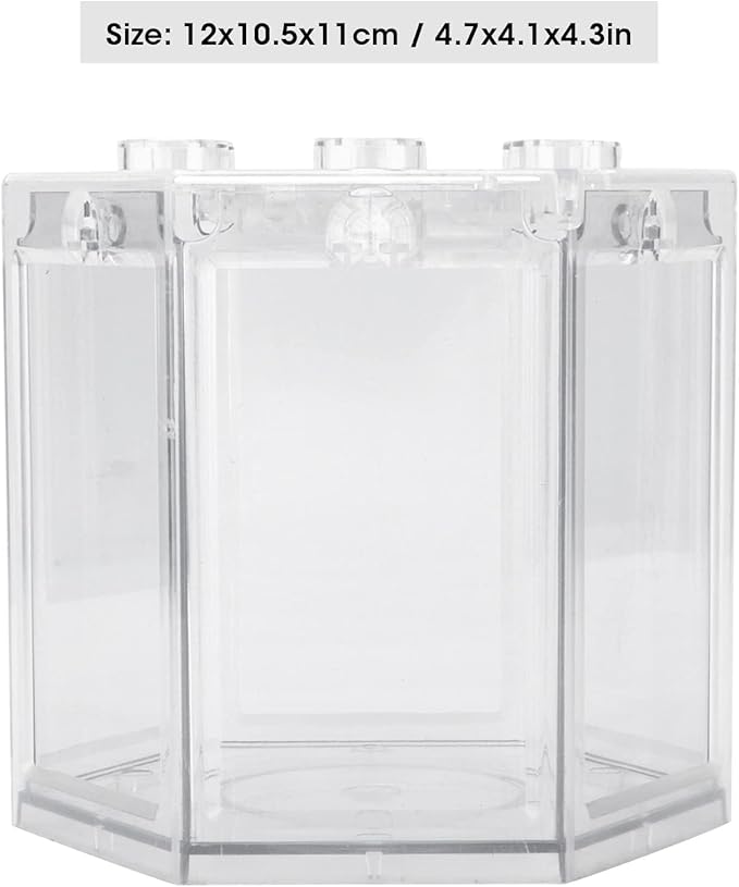 Small Gold Fish Tank, Betta Aquarium Mini Tank for Office Decoration (Transparent)