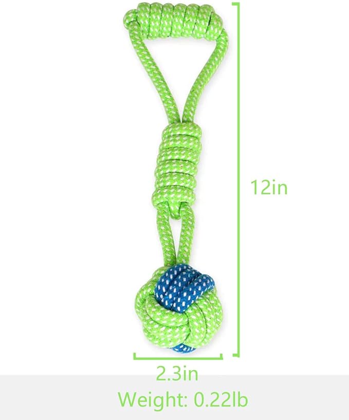 Sunglow Squeaky Carrot Dog Toy & Interactive Chewing Rope，Squeaky Dog Chew Toys，Dog Decompression and Tug Toy for Small Dogs Training Playing Teeth Cleaning (Tug&Carrot)
