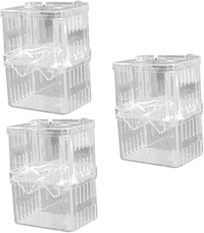 Didiseaon 3pcs Fish Fry Isolation Incubator Box Breeding Tank for Safe Fish Fry Easy to Clean and Convenient Use Aquariums