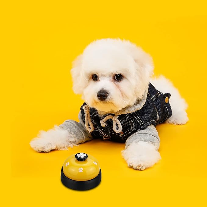 Comsmart Pet Training Bell, Set of 2 Dog Puppy Pet Potty Training Bells, Dog Cat Door Bell Tell Bell with Non-Skid Rubber Base