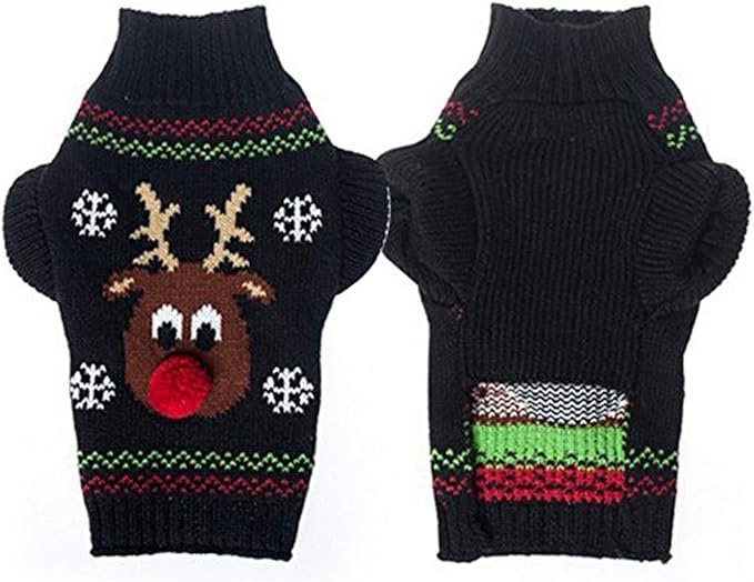 Cat Sweater Christmas Santa Claus Pet Cat Winter Knitwear Warm Clothes