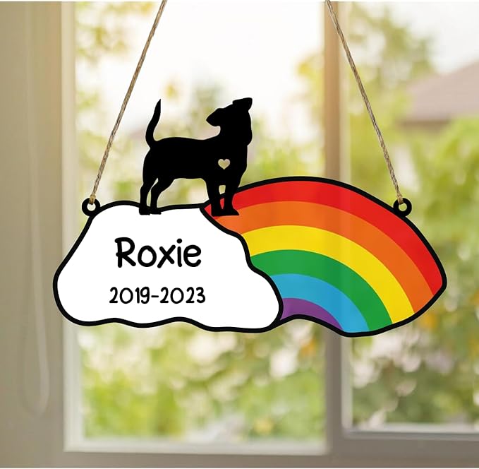 LOVELYPOD Rainbow Bridge Pet Memorial Gifts for Dogs, Dog Memorial Gifts for Loss of Dogs, Remembrance Gift, in Memory of Dog Gifts Lover, Loss of cat Sympathy Gift (Design 03)