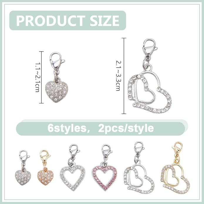Pets Collar Pendants for Cat Jewelry Pendant Charm with Stainless Steel Clasps for Pet Dog Cat Necklace Collar Accessories Bag Shoelace Decor