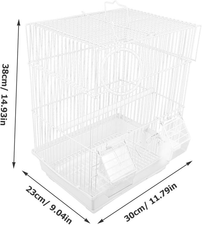 1Set Lightweight Handheld Bird Carrier Cage Portable Pet Parrot Cage for Travel Spacious Design with Breathable Wire Structure for